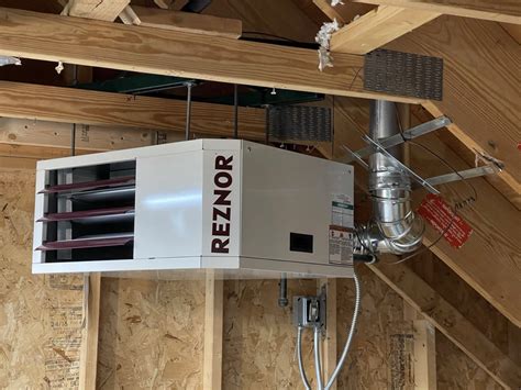 venting garage heater through roof